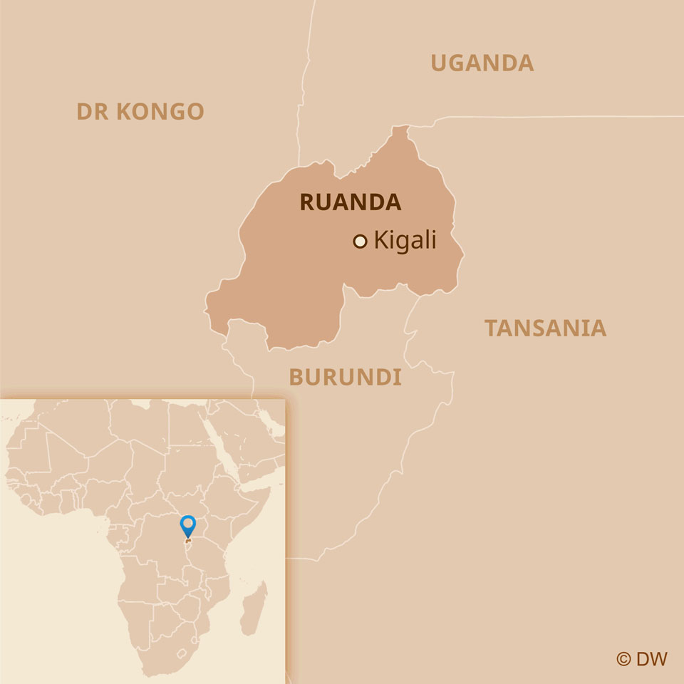 Projekttagebuch Ruanda illustrierte Karte